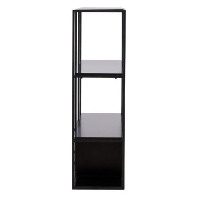 zwarte boekenkast met open vakken afbeelding 4