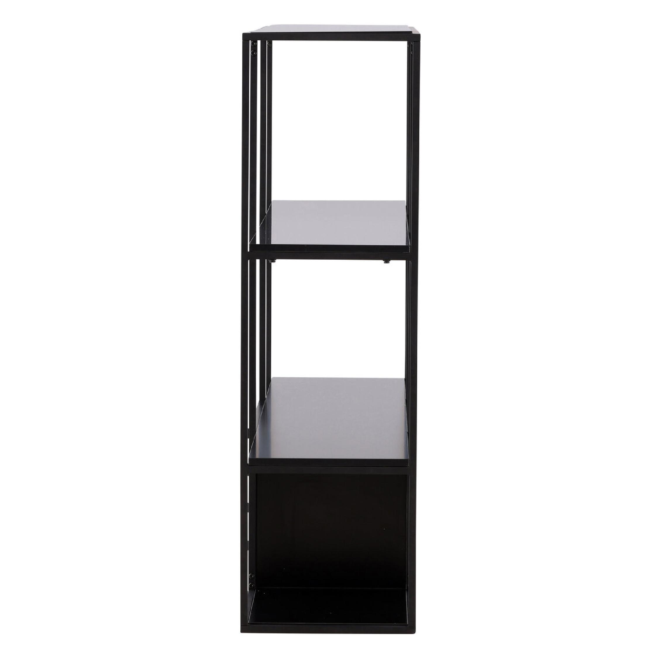 zwarte boekenkast met open vakken afbeelding 4