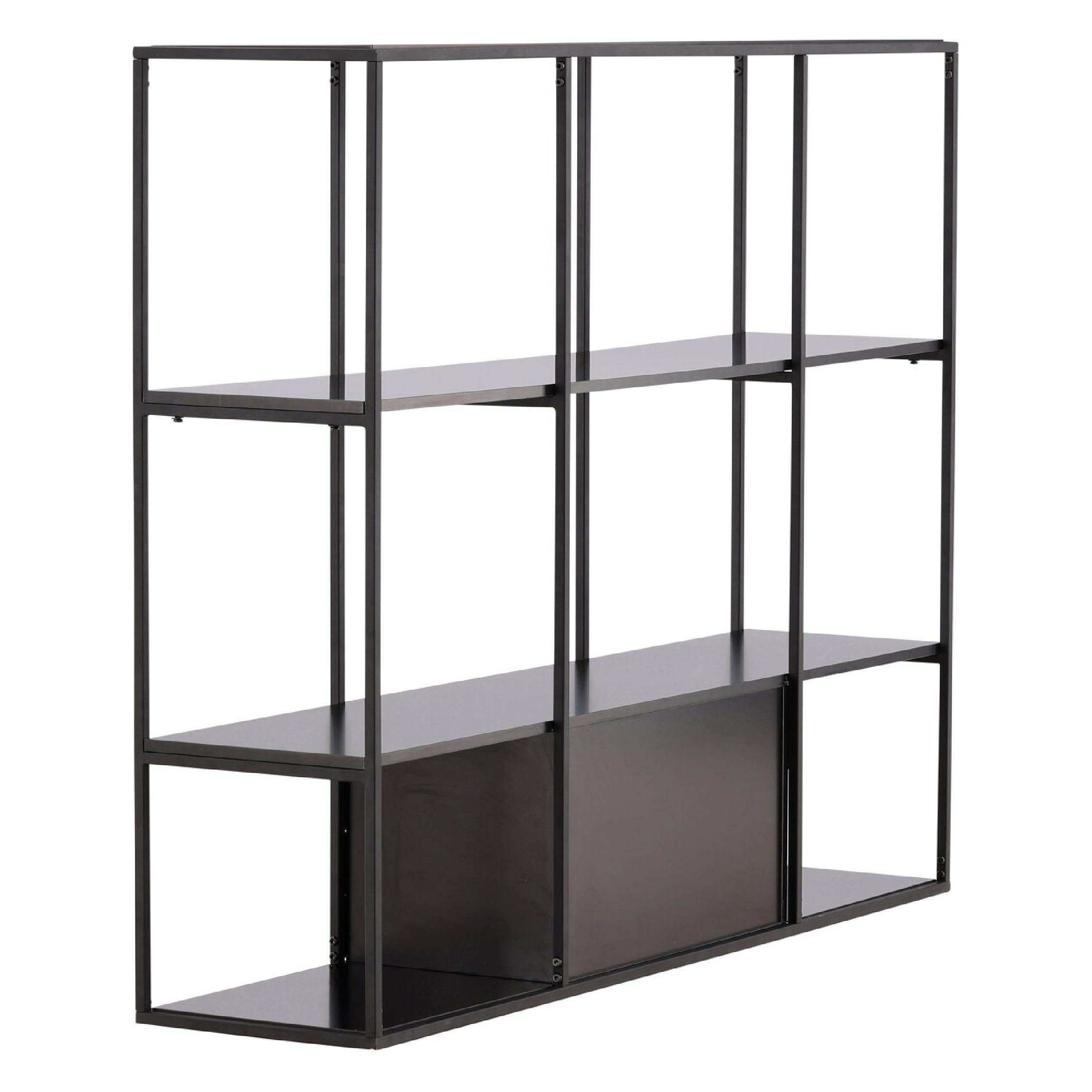 zwarte boekenkast met open vakken afbeelding 5