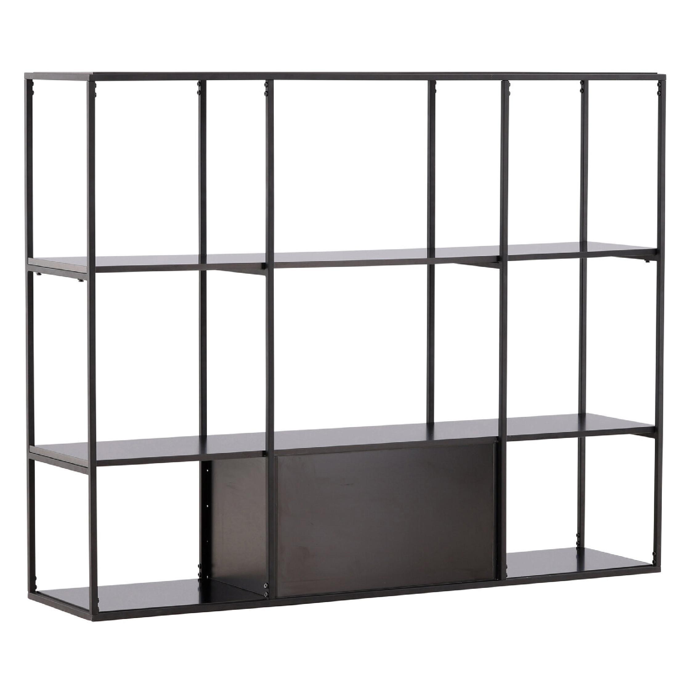 zwarte boekenkast met open vakken afbeelding 6