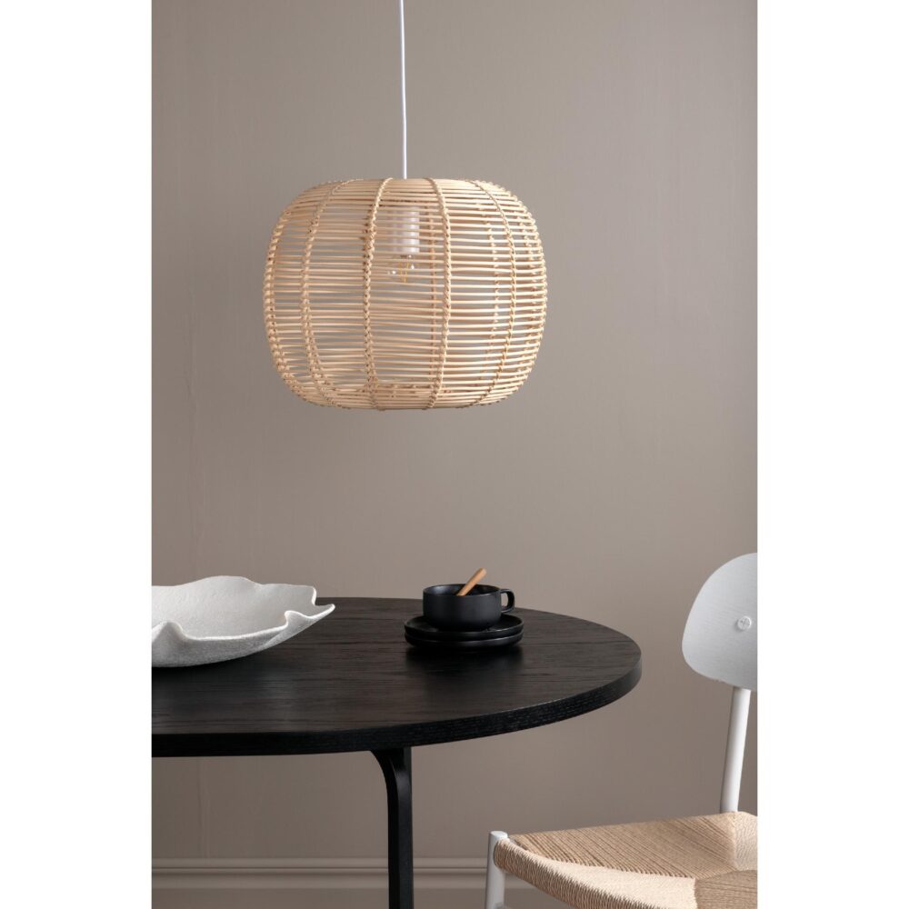 groene rotan hanglamp gevlochten afbeelding 3