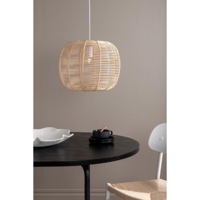 groene rotan hanglamp gevlochten afbeelding 4