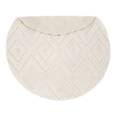 rond wollen vloerkleed wit 200 cm afbeelding 2