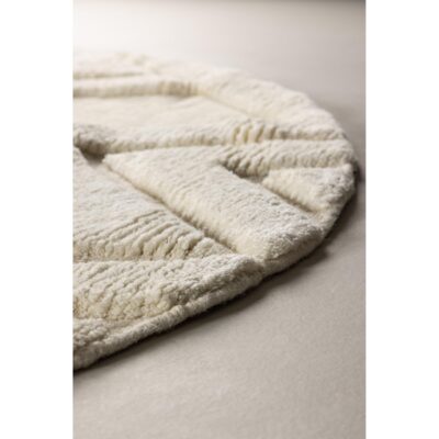 rond wollen vloerkleed wit 200 cm afbeelding 5