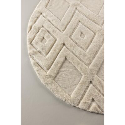 rond wollen vloerkleed wit 200 cm afbeelding 6