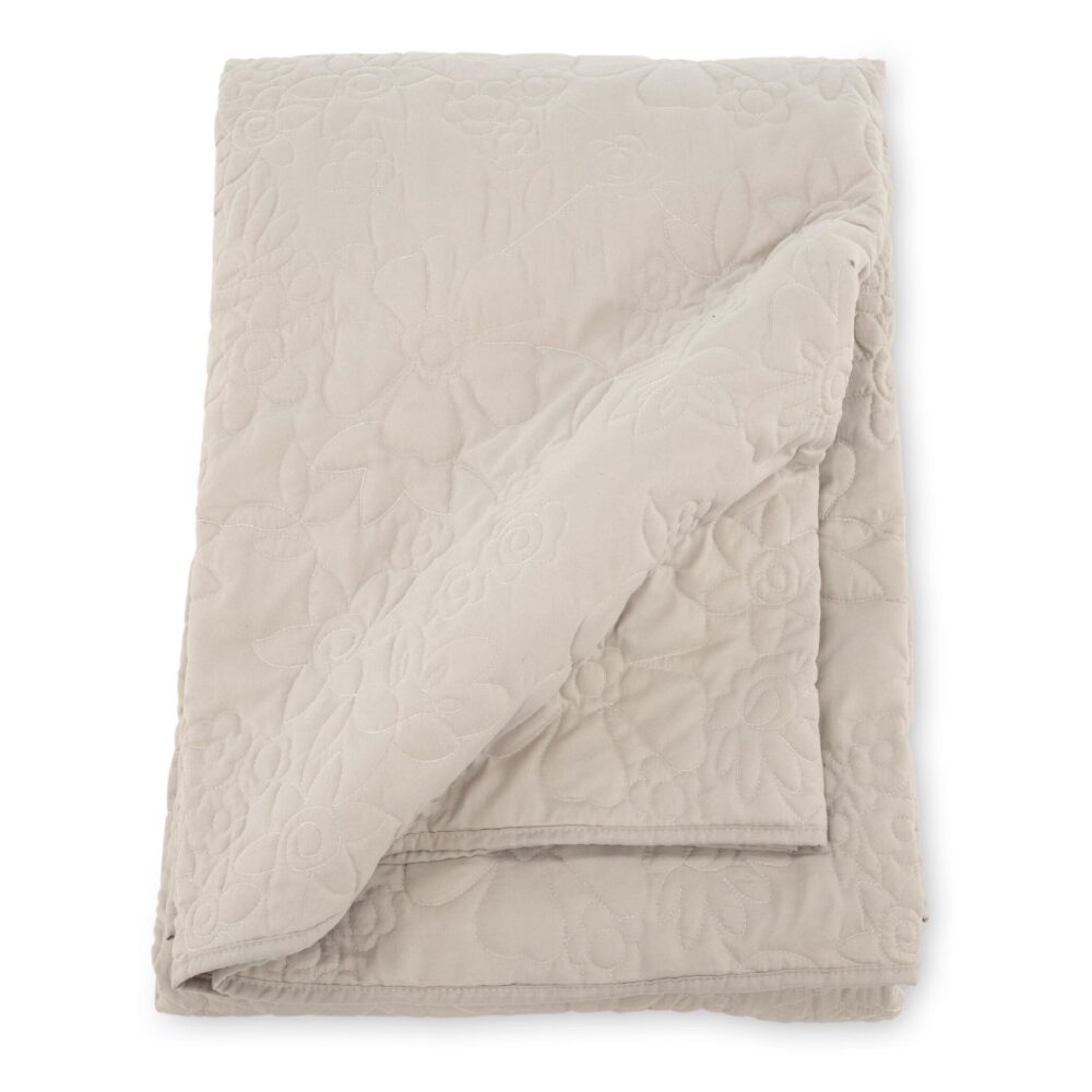 beige bloemen bedsprei microvezel 250x150 afbeelding 3