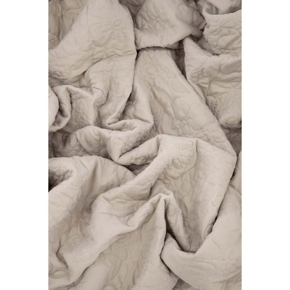 beige bloemen bedsprei microvezel 250x150 afbeelding 5