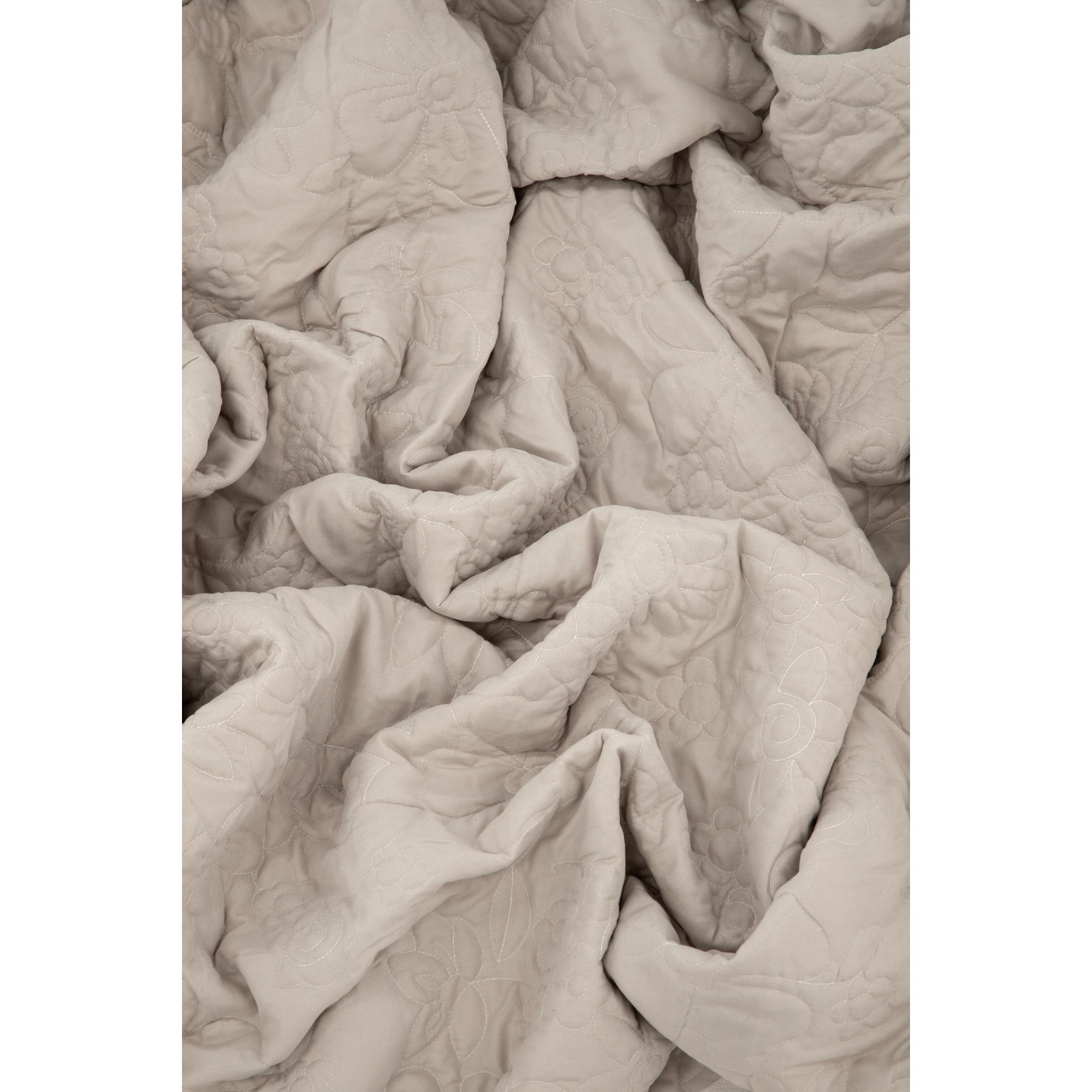 beige microvezel bedsprei 260x180 afbeelding 5