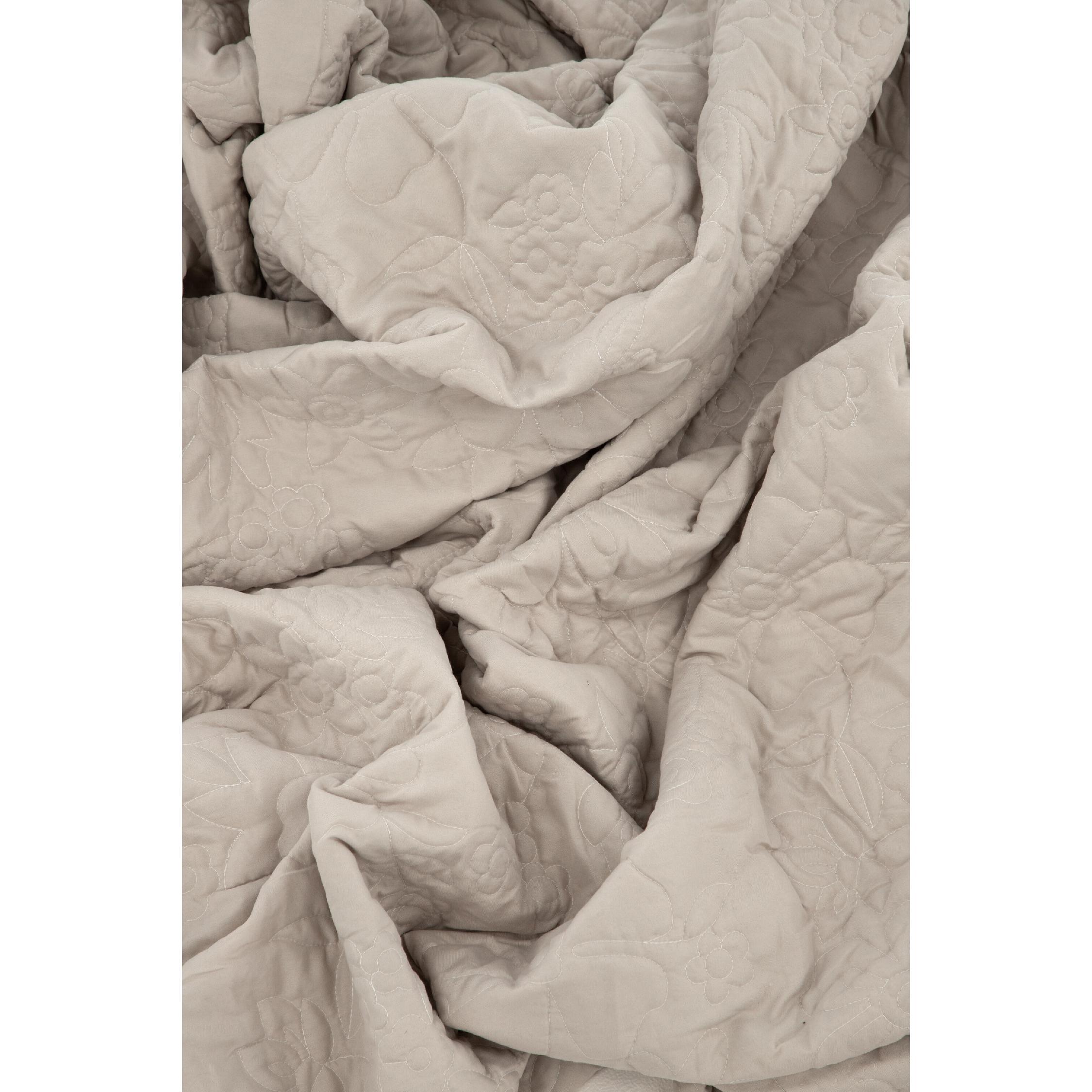 beige microvezel bedsprei 260x180 afbeelding 6