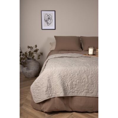 beige bedsprei 260x260 afbeelding 4