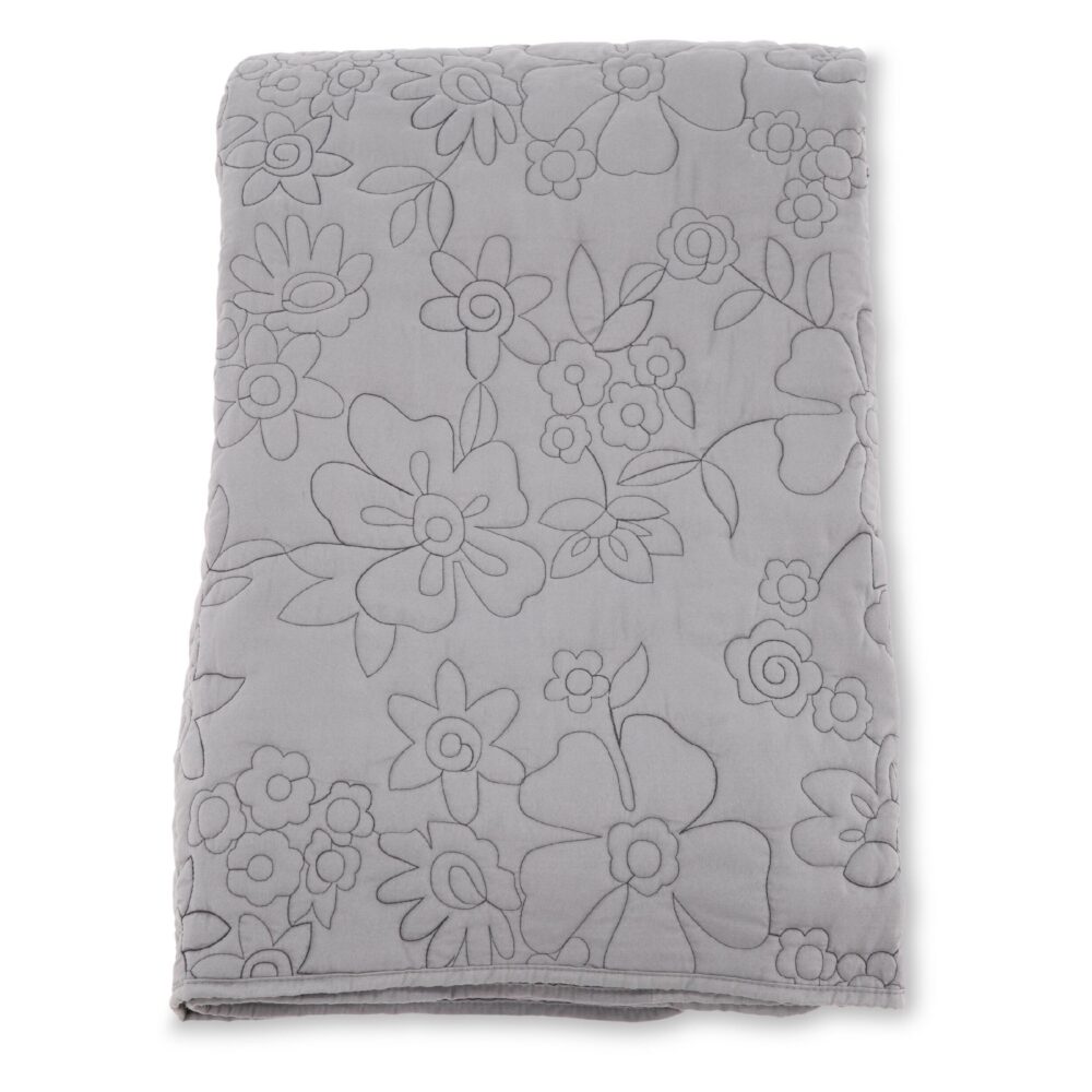 lichtgrijze microvezel bedsprei 260x260 afbeelding 2