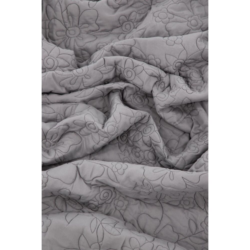 lichtgrijze microvezel bedsprei 260x260 afbeelding 5