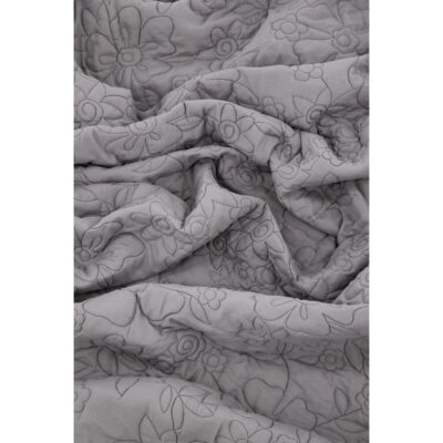 lichtgrijze microvezel bedsprei 260x260 afbeelding 5