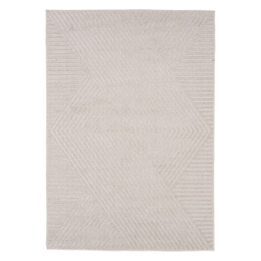 wit laagpolig vloerkleed 160x230 afbeelding 1