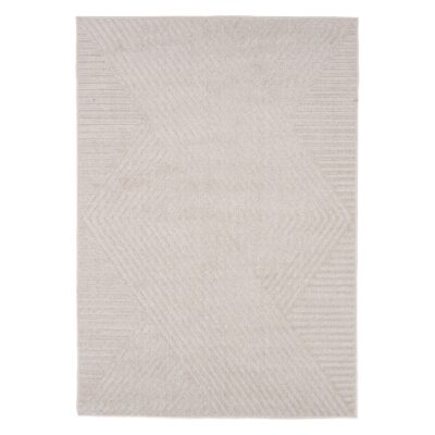 wit laagpolig vloerkleed 160x230 afbeelding 1