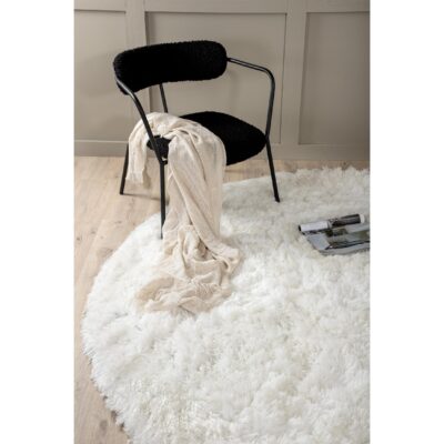 wit rond hoogpolig vloerkleed 300 cm afbeelding 9