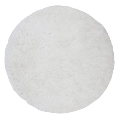 wit rond hoogpolig vloerkleed 300 cm afbeelding 1