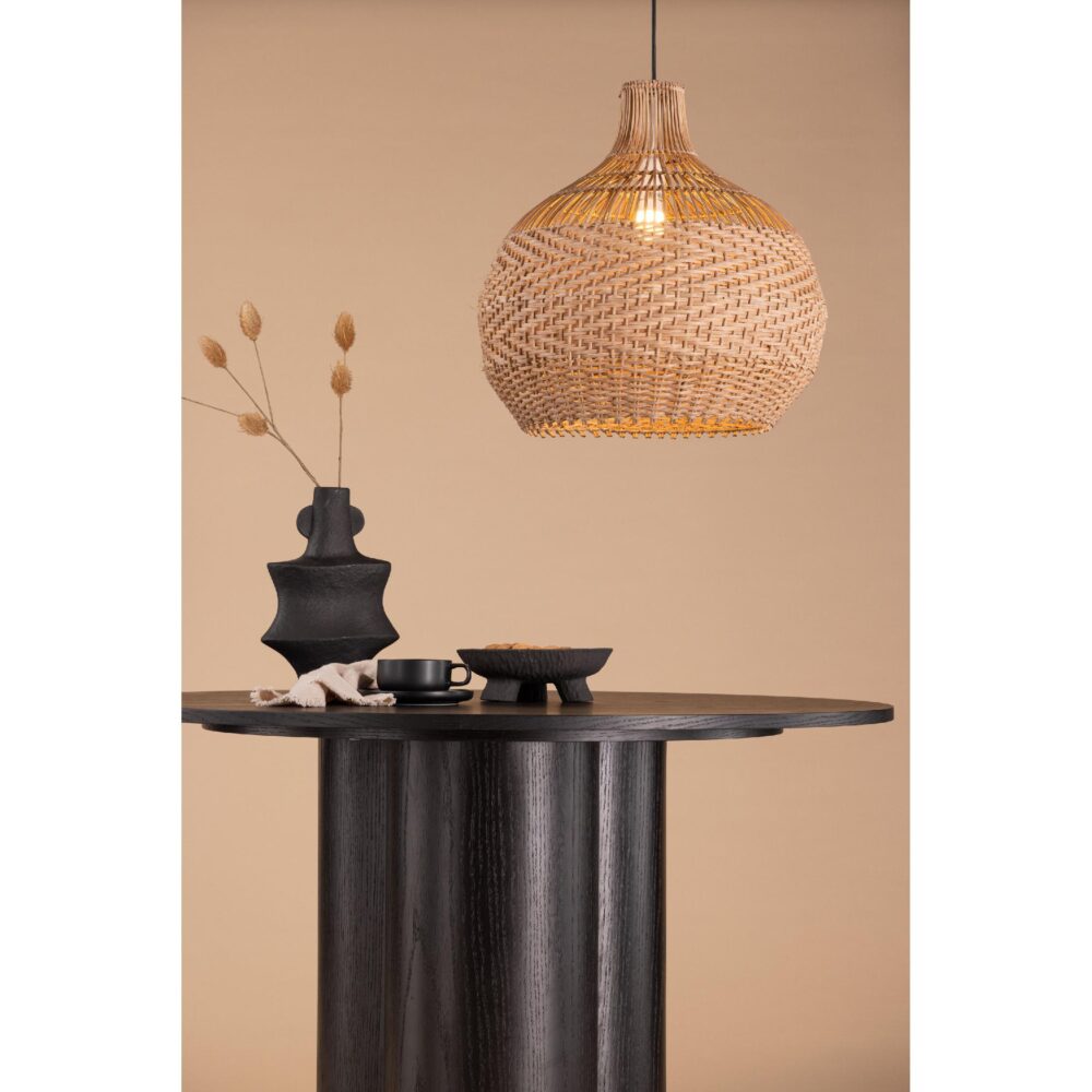 rotan hanglamp rieten kap 50 cm afbeelding 4
