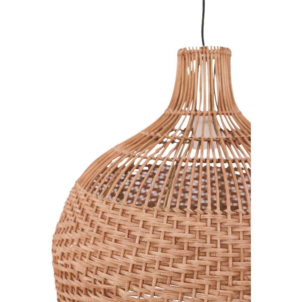 rotan hanglamp rieten kap 50 cm afbeelding 2