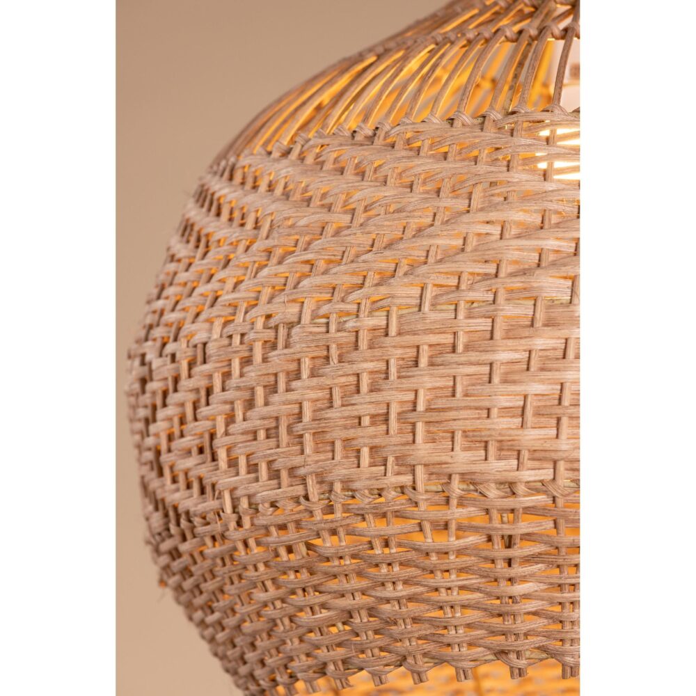 rotan hanglamp rieten kap 50 cm afbeelding 6