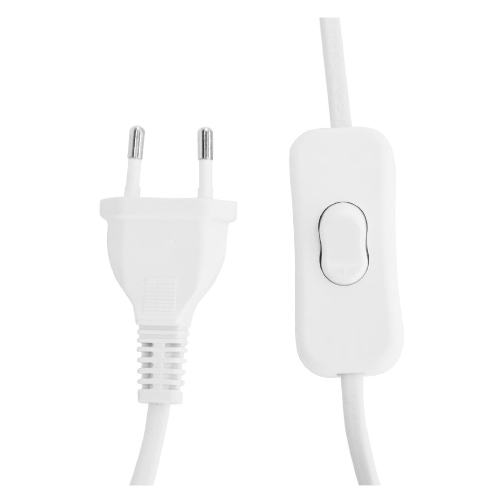 Scandinavische linnen tafellamp wit afbeelding 3