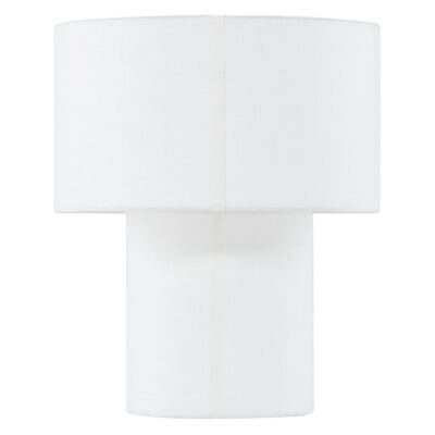 Scandinavische linnen tafellamp wit afbeelding 1