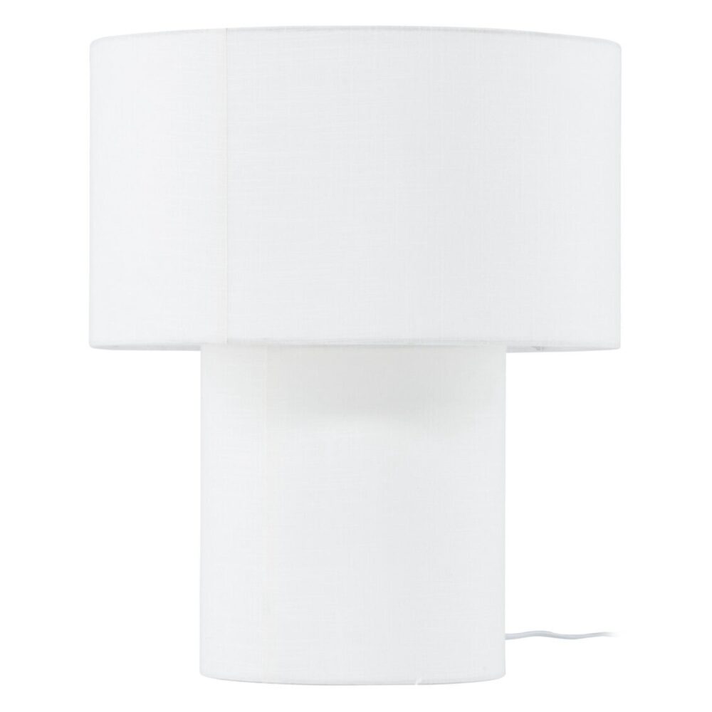 Scandinavische linnen tafellamp wit afbeelding 2