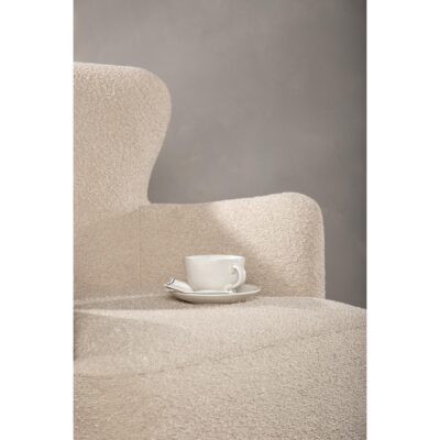 beige bouclé fauteuil afbeelding 9