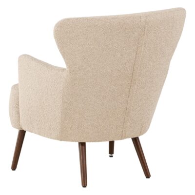 beige bouclé fauteuil afbeelding 6