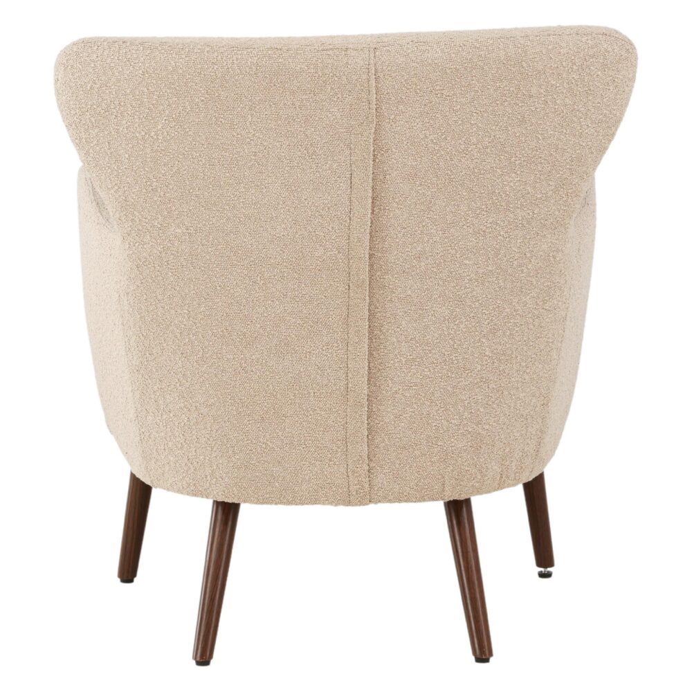 beige bouclé fauteuil afbeelding 7