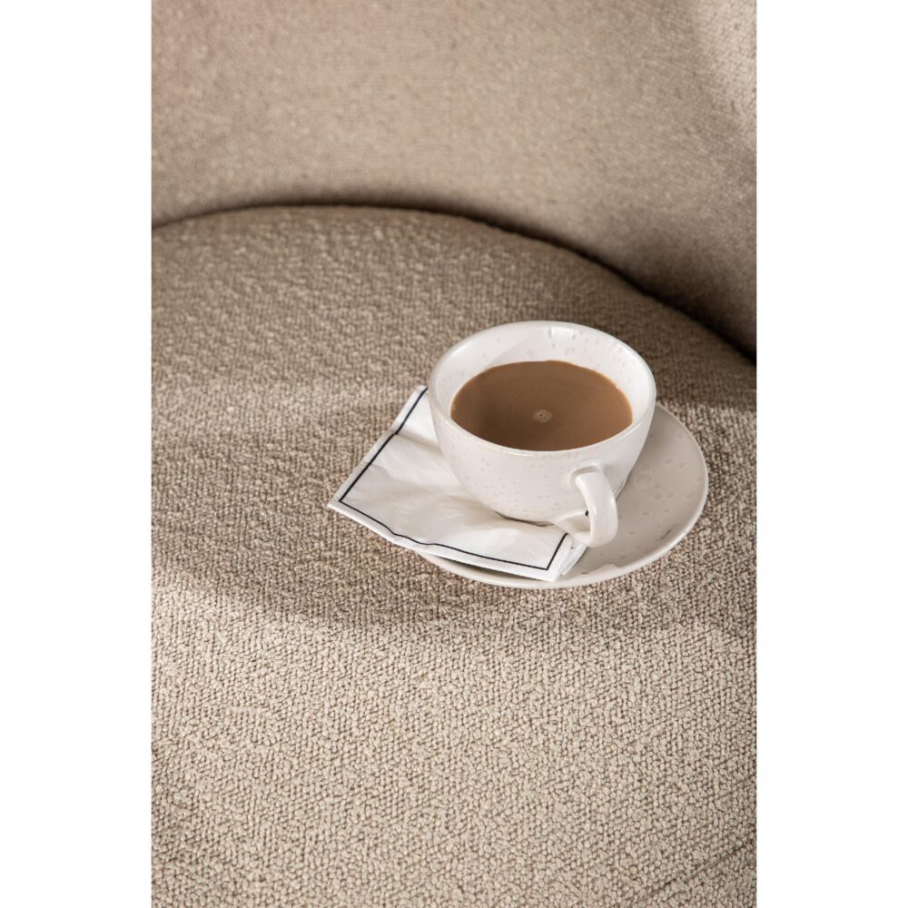 beige bouclé fauteuil afbeelding 12