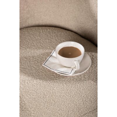 beige bouclé fauteuil afbeelding 12