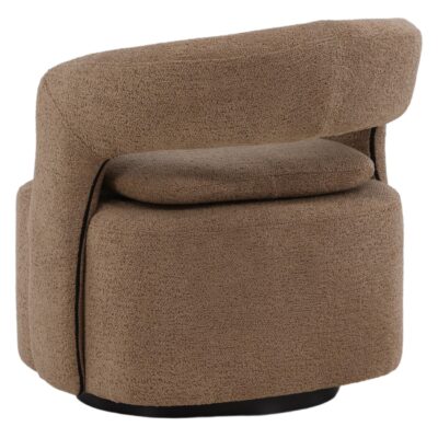 bruine bouclé draaifauteuil Ellan afbeelding 6