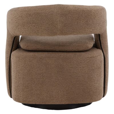 bruine bouclé draaifauteuil Ellan afbeelding 7