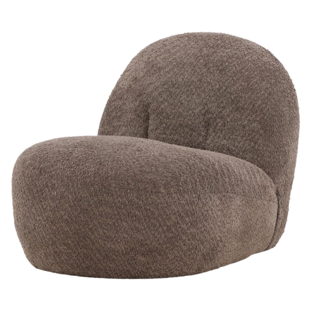 bruine bouclé fauteuil Ylena afbeelding 1