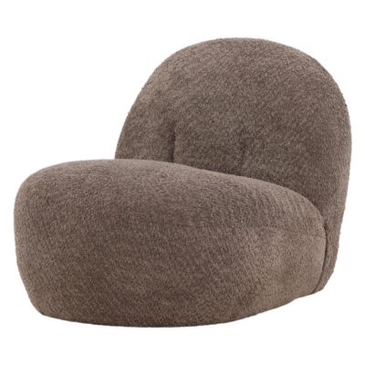 bruine bouclé fauteuil Ylena afbeelding 1