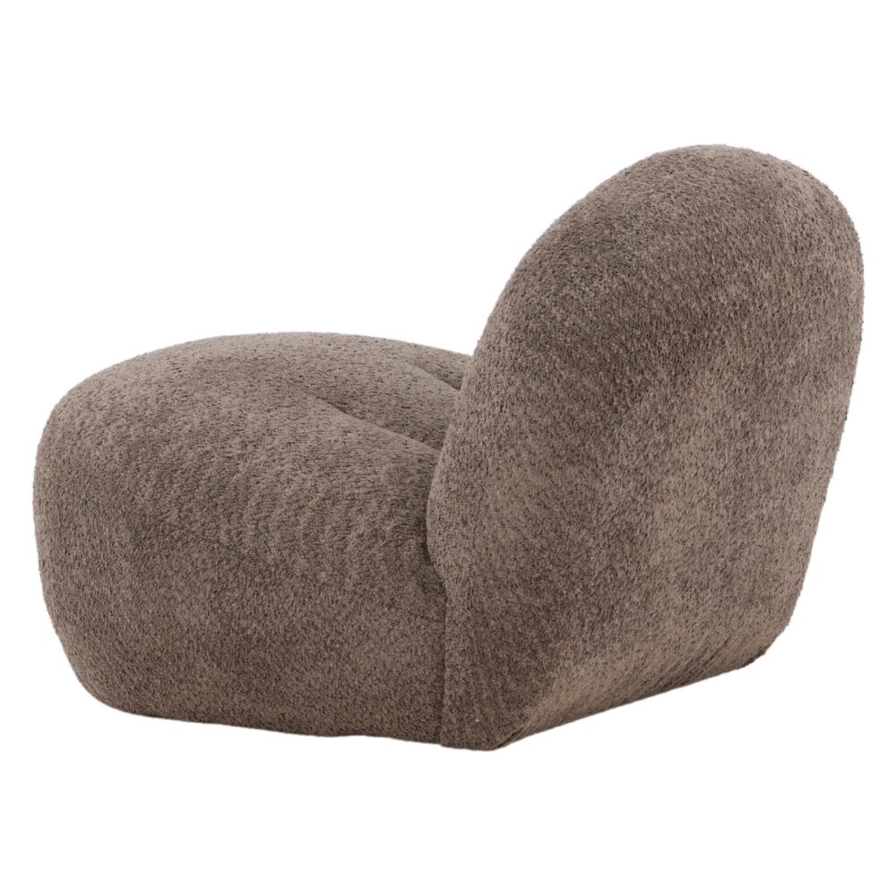 bruine bouclé fauteuil Ylena afbeelding 5