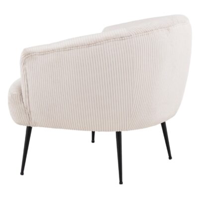 beige ribstof fauteuil afbeelding 5