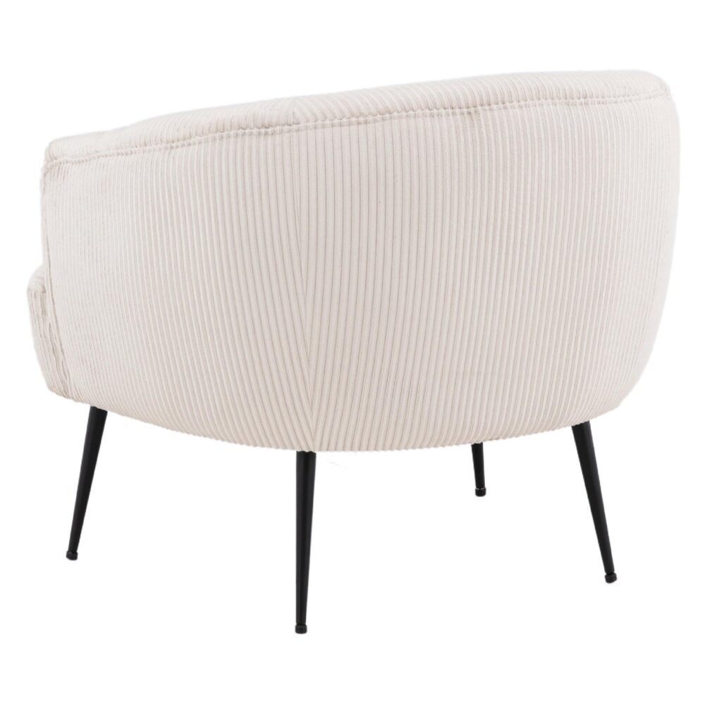 beige ribstof fauteuil afbeelding 6