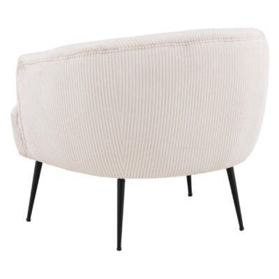 beige ribstof fauteuil afbeelding 6