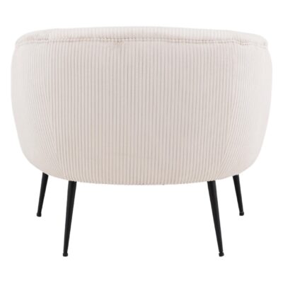 beige ribstof fauteuil afbeelding 7