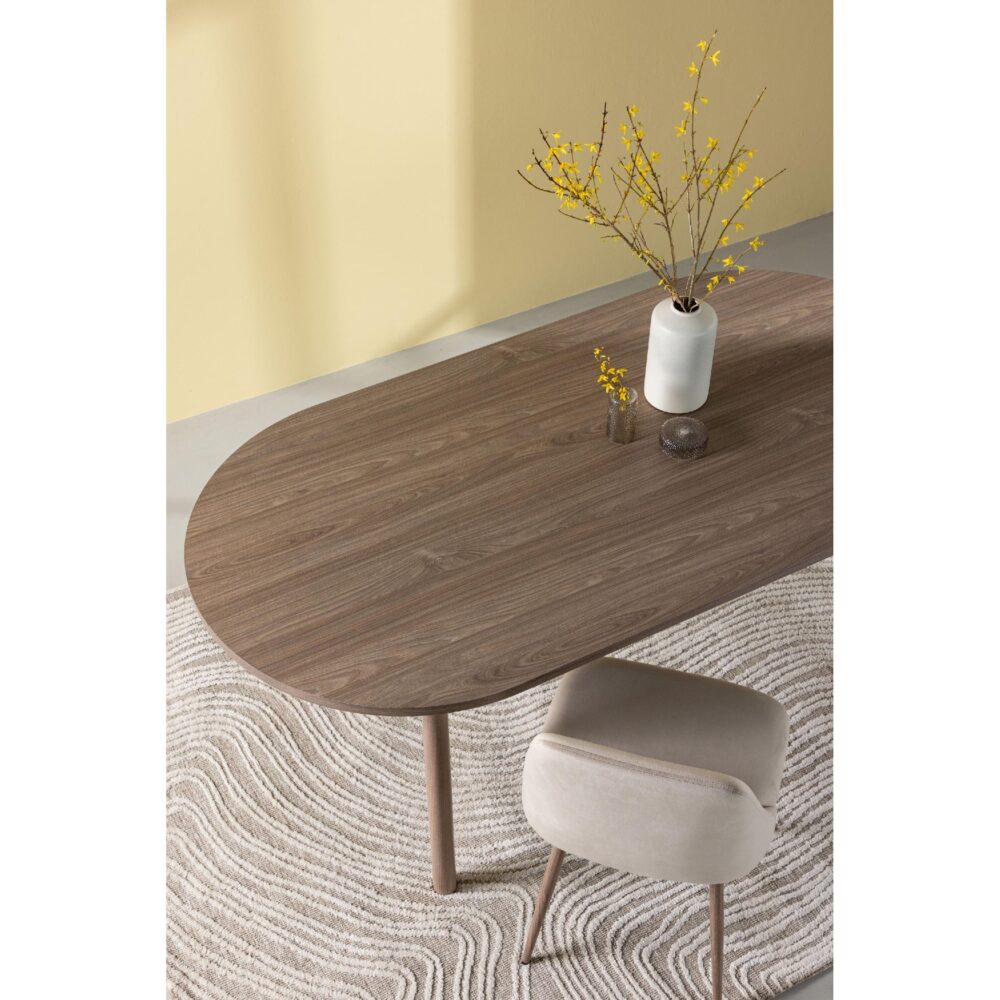 rechthoekige eettafel 180x90 bruin afbeelding 9