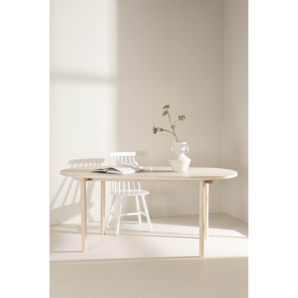 rechthoekige whitewash eettafel 180x90 afbeelding 8