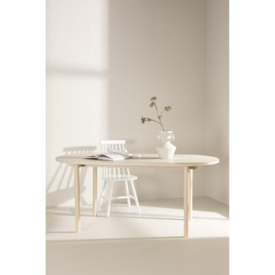 rechthoekige whitewash eettafel 180x90 afbeelding 8