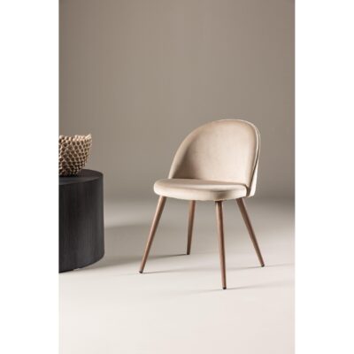 beige velvet eetkamerstoelen set van 2 Nest of Nora afbeelding 7