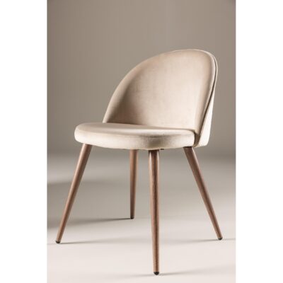 beige velvet eetkamerstoelen set van 2 Nest of Nora afbeelding 8