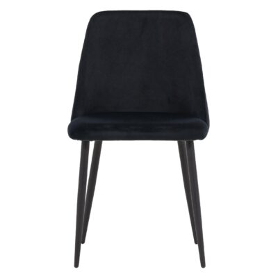 zwarte fluwelen eetkamerstoelen Nila set van 2 afbeelding 5