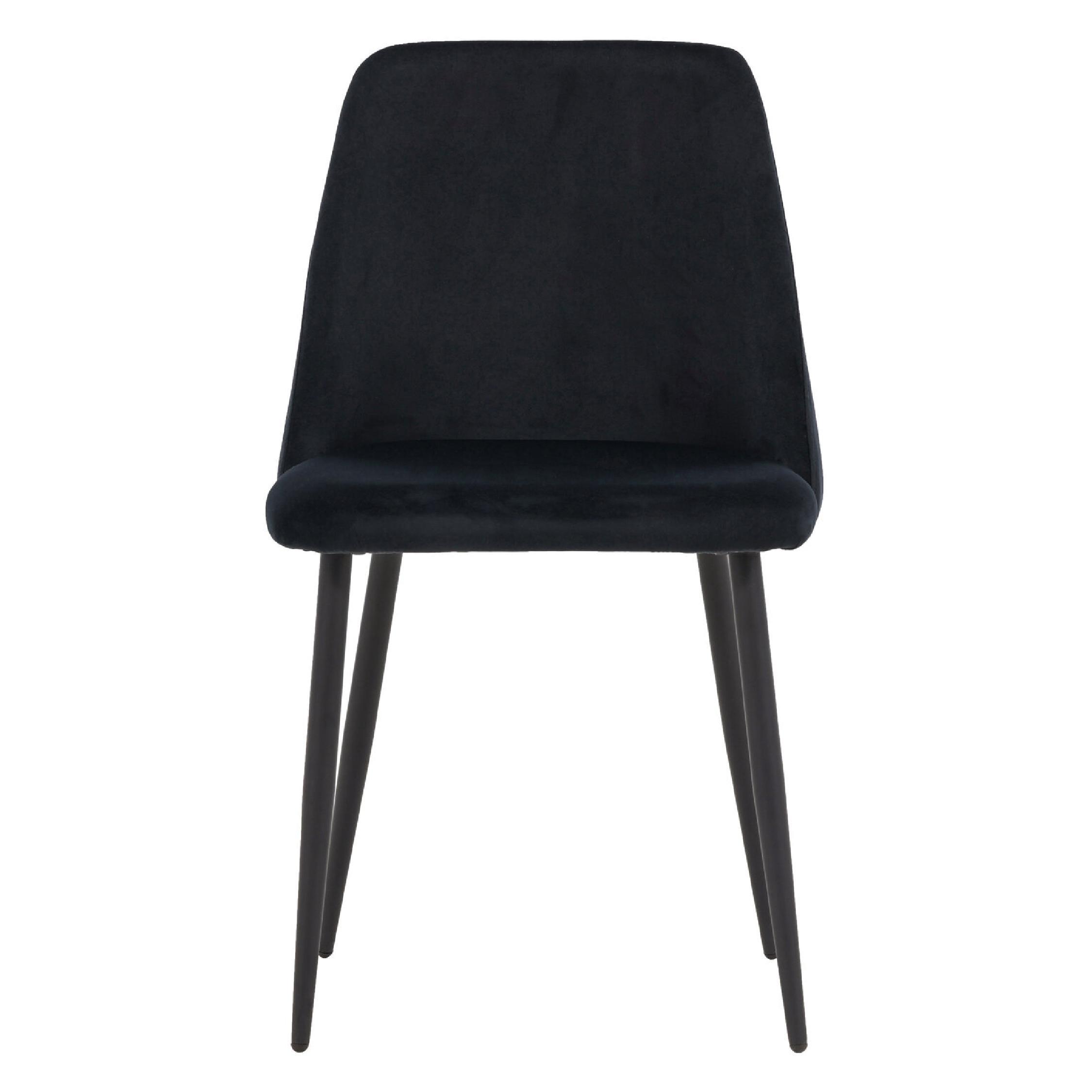 zwarte fluwelen eetkamerstoelen Nila set van 2 afbeelding 5