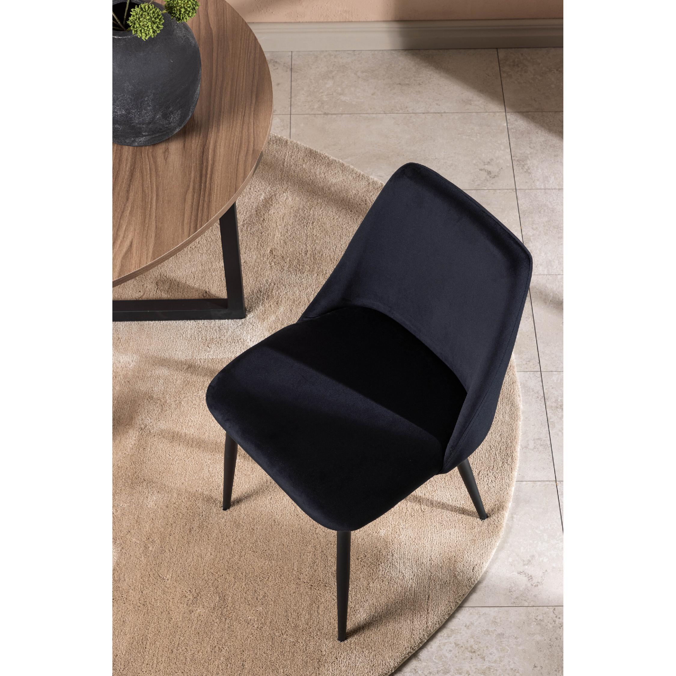 zwarte fluwelen eetkamerstoelen Nila set van 2 afbeelding 10