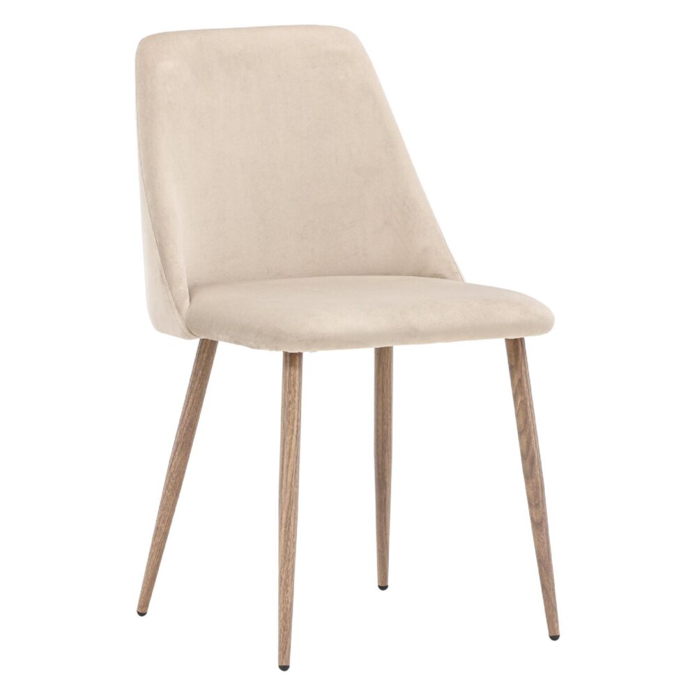 fluwelen eetkamerstoelen Nila bruin set van 2 afbeelding 4